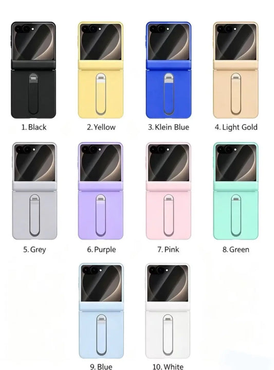 Wholesale Galaxy Z Flip8 Case – Spring Hinge + Diamond Glass + Built‑in Stand | Lumiere Factory
