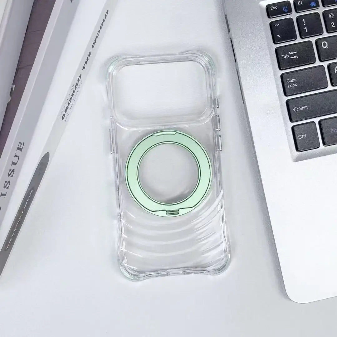 iPhone Wave Pattern Magnetic Case | 360° Aluminum Ring Stand Wholesale