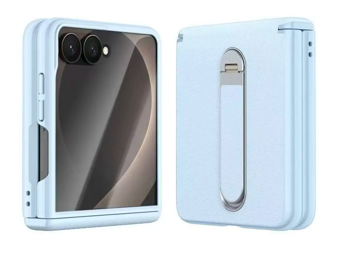 Wholesale Galaxy Z Flip8 Case – Spring Hinge + Diamond Glass + Built‑in Stand | Lumiere Factory
