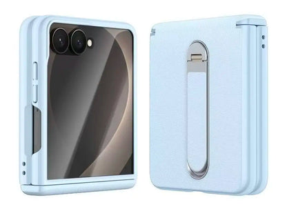 Wholesale Galaxy Z Flip8 Case – Spring Hinge + Diamond Glass + Built‑in Stand | Lumiere Factory