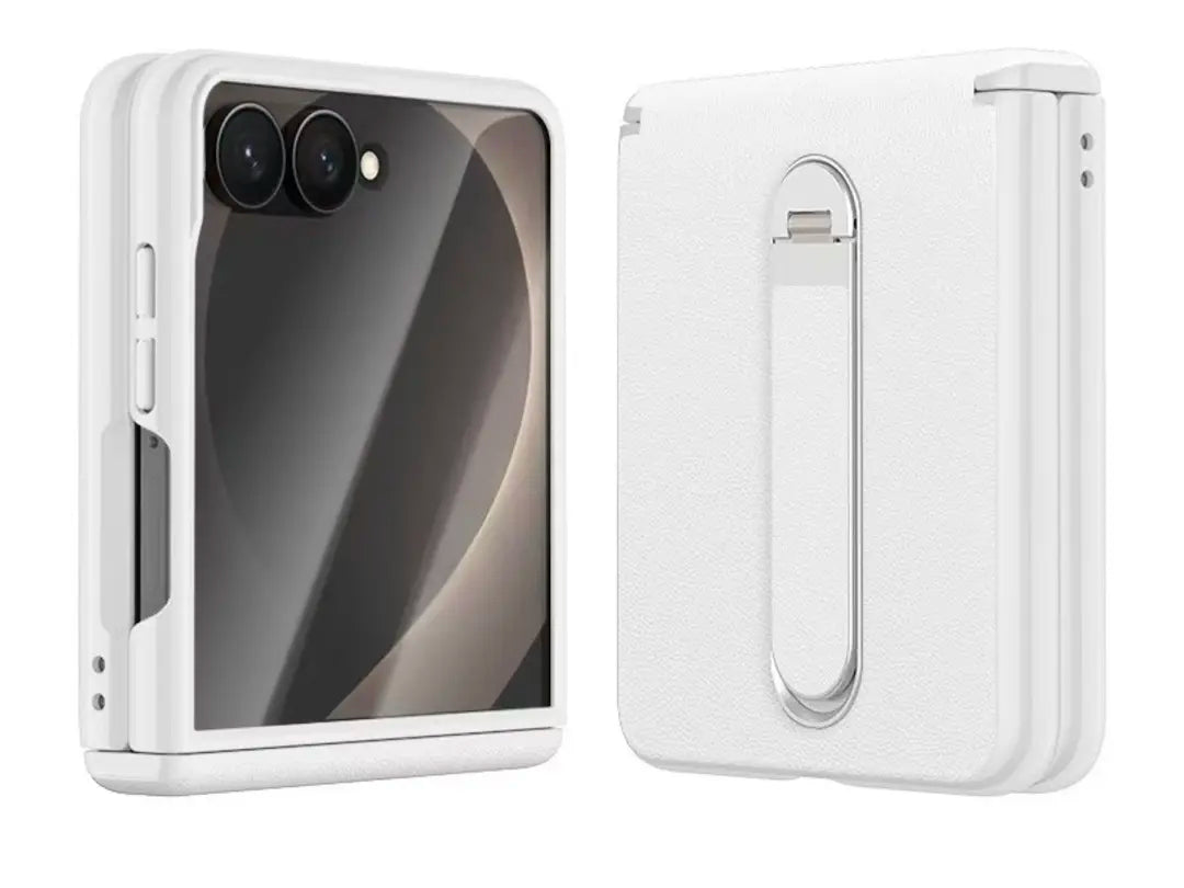 Wholesale Galaxy Z Flip8 Case – Spring Hinge + Diamond Glass + Built‑in Stand | Lumiere Factory