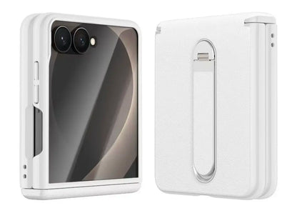 Wholesale Galaxy Z Flip8 Case – Spring Hinge + Diamond Glass + Built‑in Stand | Lumiere Factory