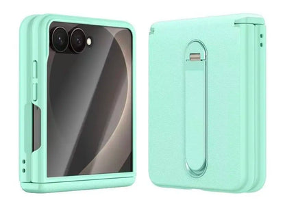 Wholesale Galaxy Z Flip8 Case – Spring Hinge + Diamond Glass + Built‑in Stand | Lumiere Factory