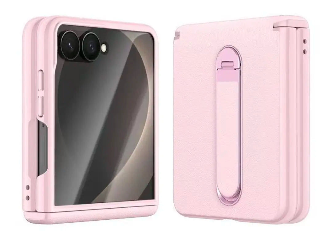 Wholesale Galaxy Z Flip8 Case – Spring Hinge + Diamond Glass + Built‑in Stand | Lumiere Factory