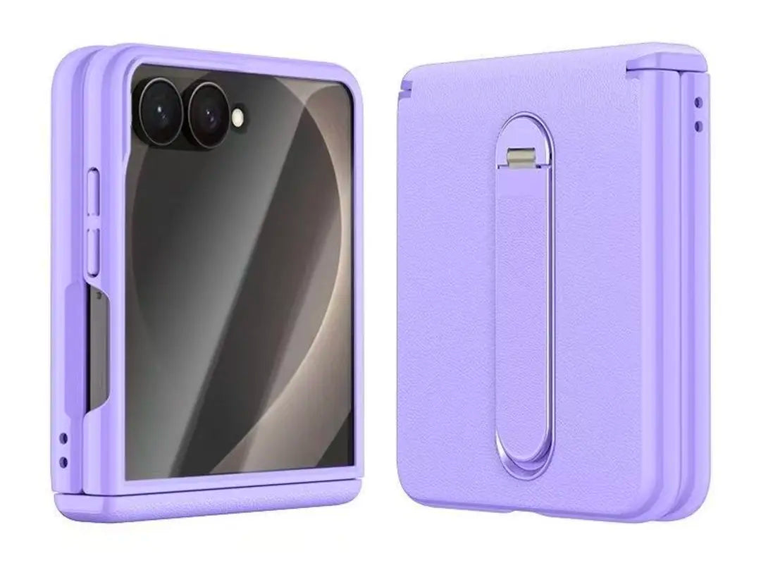 Wholesale Galaxy Z Flip8 Case – Spring Hinge + Diamond Glass + Built‑in Stand | Lumiere Factory