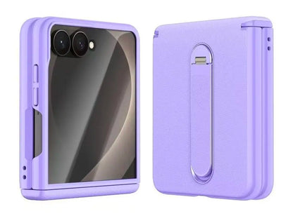 Wholesale Galaxy Z Flip8 Case – Spring Hinge + Diamond Glass + Built‑in Stand | Lumiere Factory