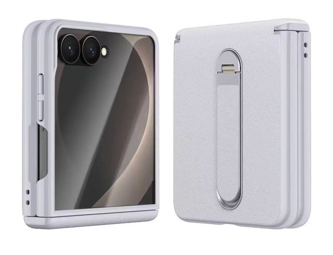 Wholesale Galaxy Z Flip8 Case – Spring Hinge + Diamond Glass + Built‑in Stand | Lumiere Factory
