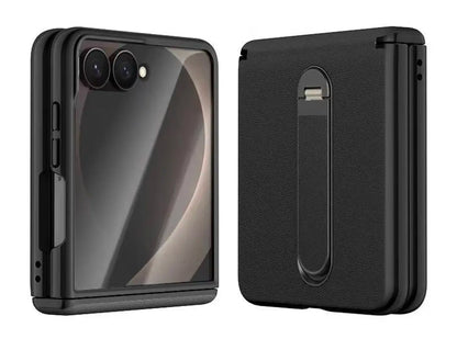 Wholesale Galaxy Z Flip8 Case – Spring Hinge + Diamond Glass + Built‑in Stand | Lumiere Factory