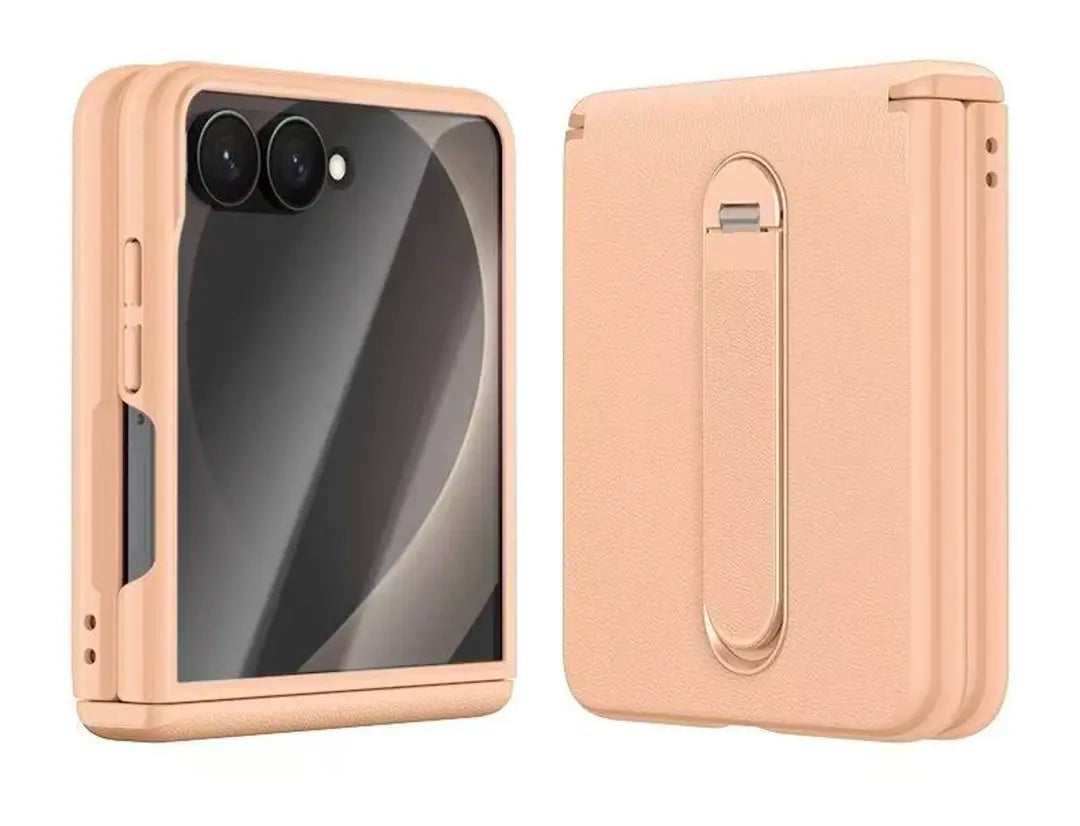 Wholesale Galaxy Z Flip8 Case – Spring Hinge + Diamond Glass + Built‑in Stand | Lumiere Factory