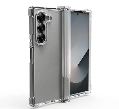 MagSafe Clear Foldable Phone Case for Samsung Z Fold8 Ultra Z Fold8 Wide Z Fold7 Z Fold6 | Hinge‑Protective Corner Shock‑Absorbing Bumper Protective Cover