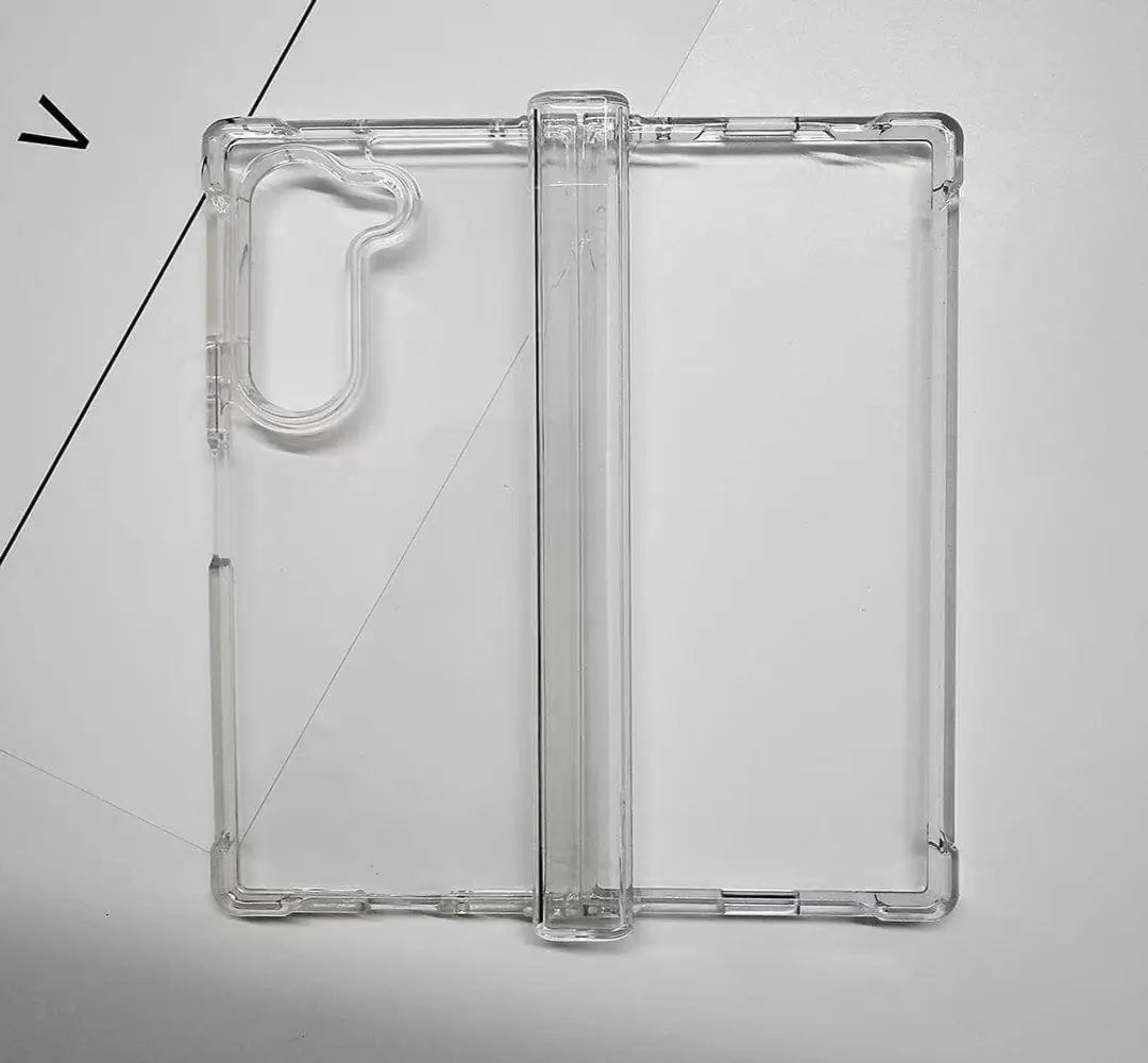 MagSafe Clear Foldable Phone Case for Samsung Z Fold8 Ultra Z Fold8 Wide Z Fold7 Z Fold6 | Hinge‑Protective Corner Shock‑Absorbing Bumper Protective Cover