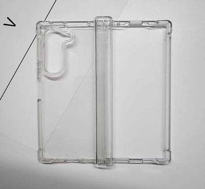 MagSafe Clear Foldable Phone Case for Samsung Z Fold8 Ultra Z Fold8 Wide Z Fold7 Z Fold6 | Hinge‑Protective Corner Shock‑Absorbing Bumper Protective Cover