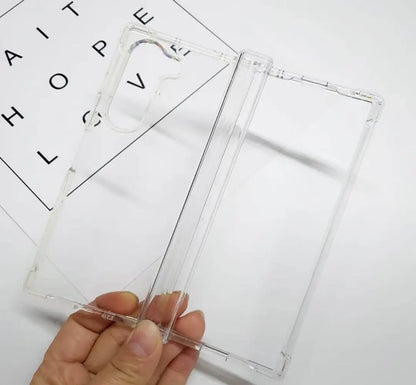 MagSafe Clear Foldable Phone Case for Samsung Z Fold8 Ultra Z Fold8 Wide Z Fold7 Z Fold6 | Hinge‑Protective Corner Shock‑Absorbing Bumper Protective Cover