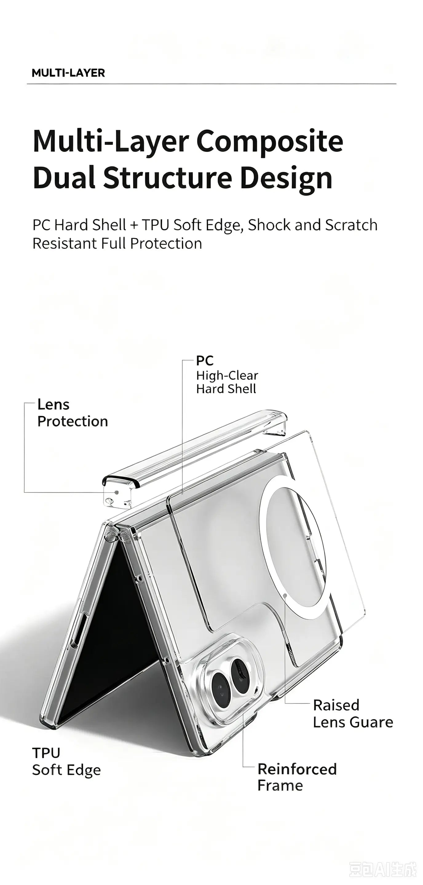 Wholesale Anti-Yellowing Transparent Magnetic Foldable Case for Samsung Z Fold8 / Z Flip8
