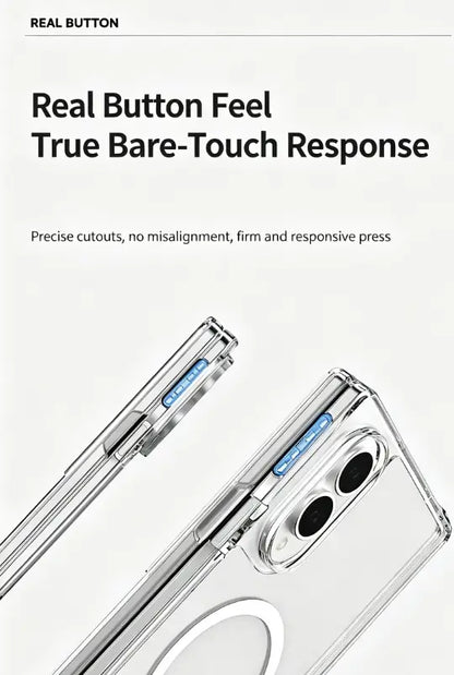 Wholesale Anti-Yellowing Transparent Magnetic Foldable Case for Samsung Z Fold8 / Z Flip8