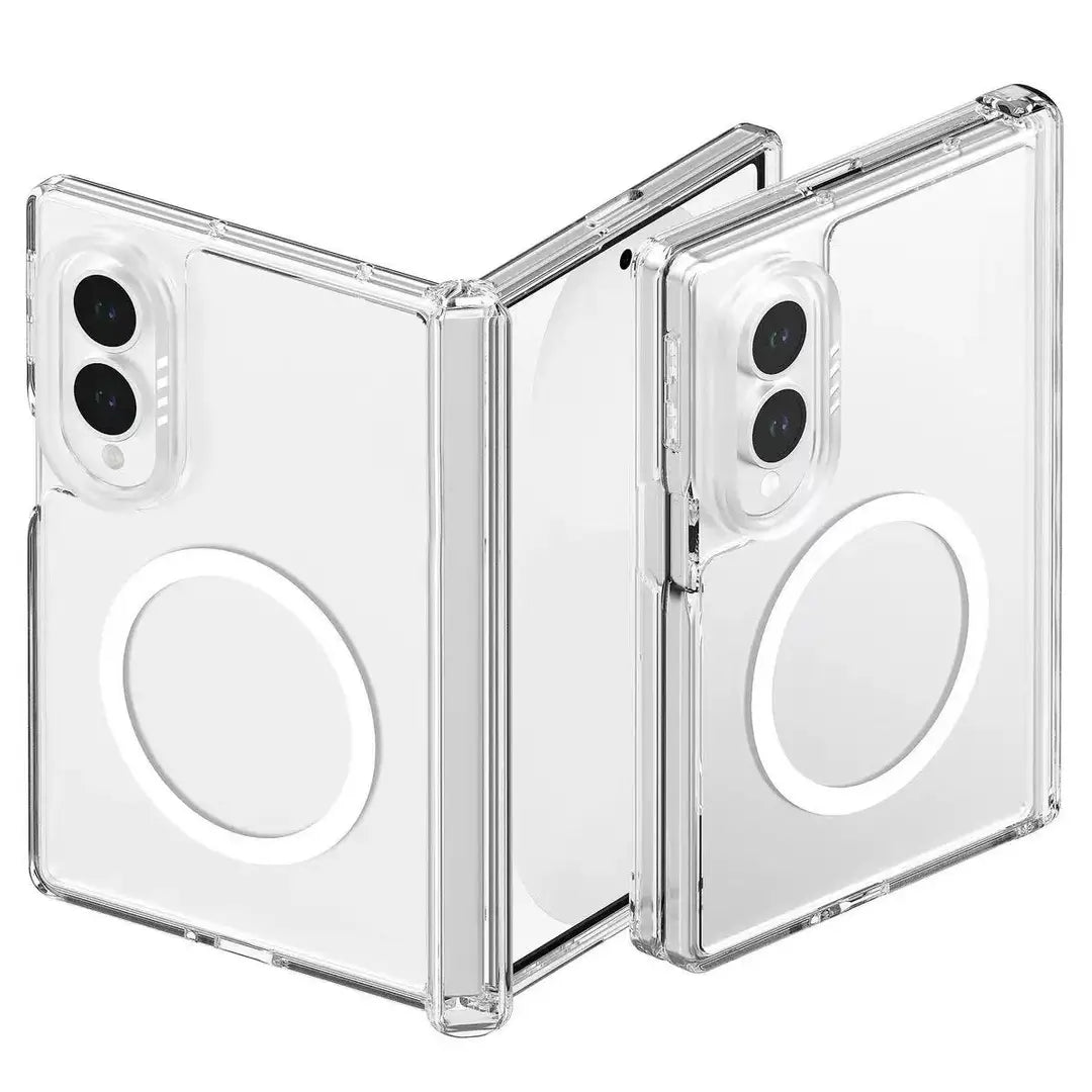 Wholesale Anti-Yellowing Transparent Magnetic Foldable Case for Samsung Z Fold8 / Z Flip8