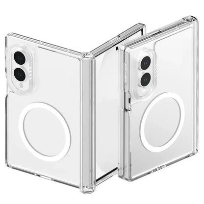 Wholesale Anti-Yellowing Transparent Magnetic Foldable Case for Samsung Z Fold8 / Z Flip8