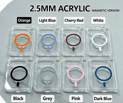 2.5mm Acrylic Hybrid Magnetic Case | 30000Gs Magnet, 4.5‑Level Anti‑Yellowing, Bayer TPU, Wholesale OEM ODM