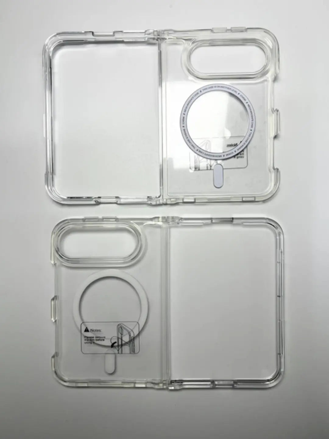 iPhone 18 Fold Magnetic Clear Case, Custom Logo MagSafe TPU PC Drop Proof Phone Case