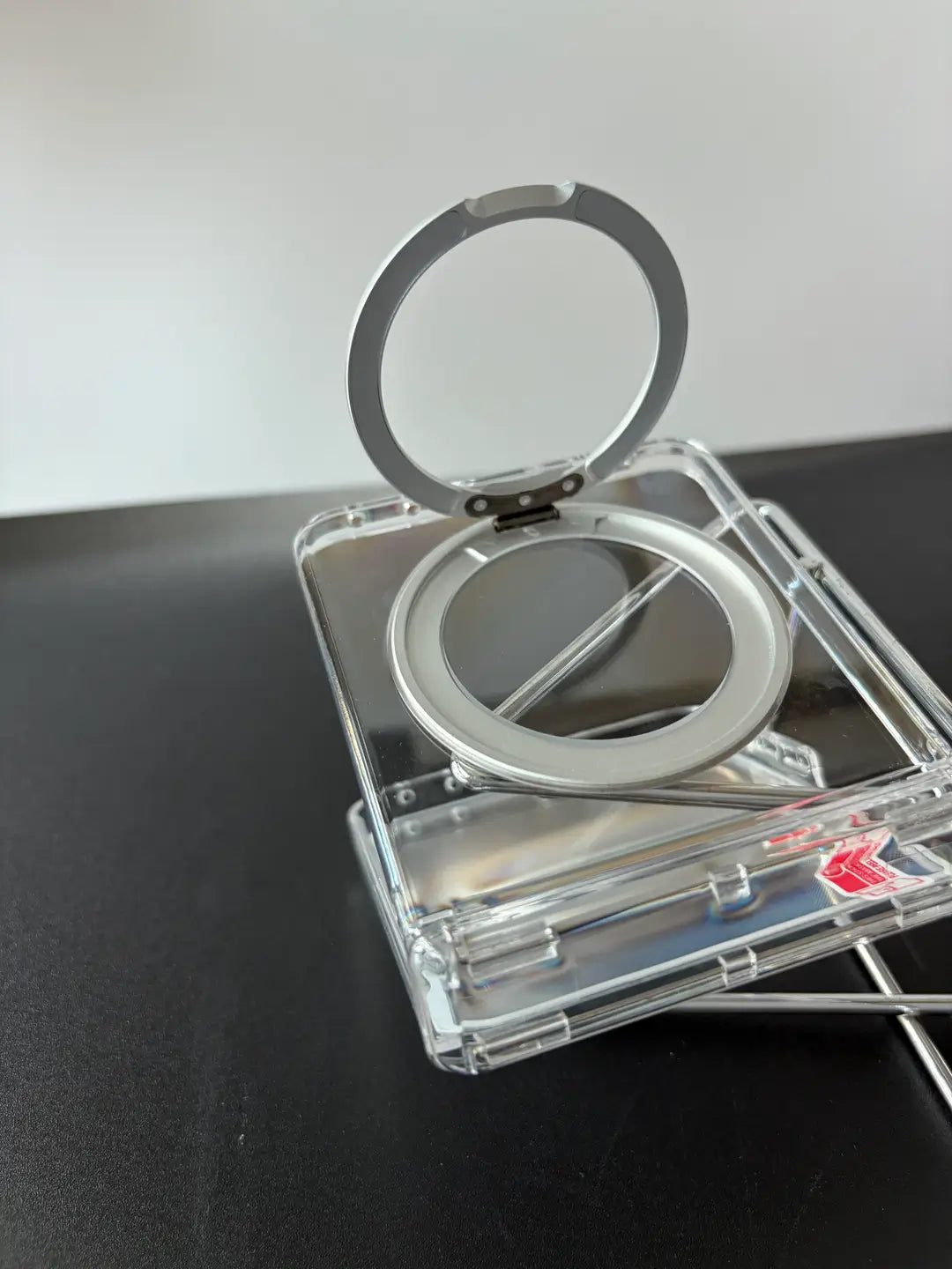 Galaxy Z Flip8 Foldable Clear MagSafe Case | 360° Rotatable Metal Ring Stand
