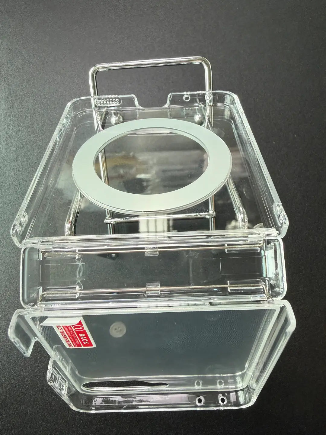 Galaxy Z Flip8 Foldable Clear MagSafe Case | 360° Rotatable Metal Ring Stand