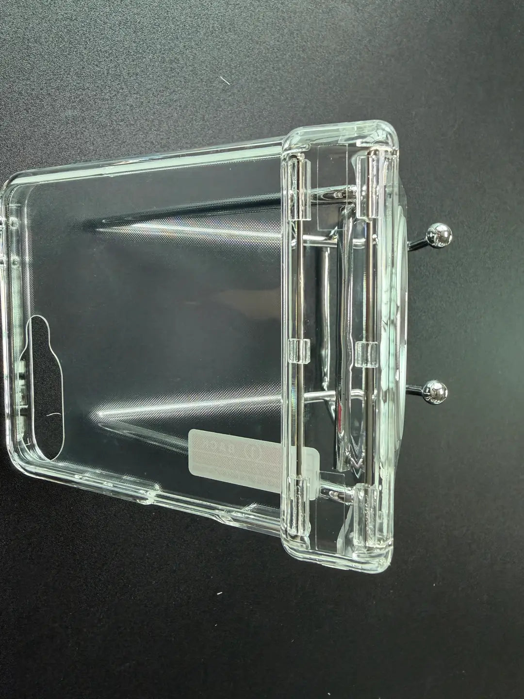 Galaxy Z Flip8 Foldable Clear MagSafe Case | 360° Rotatable Metal Ring Stand