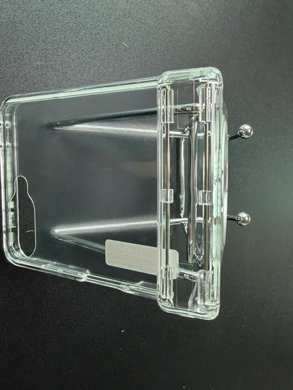Galaxy Z Flip8 Foldable Clear MagSafe Case | 360° Rotatable Metal Ring Stand