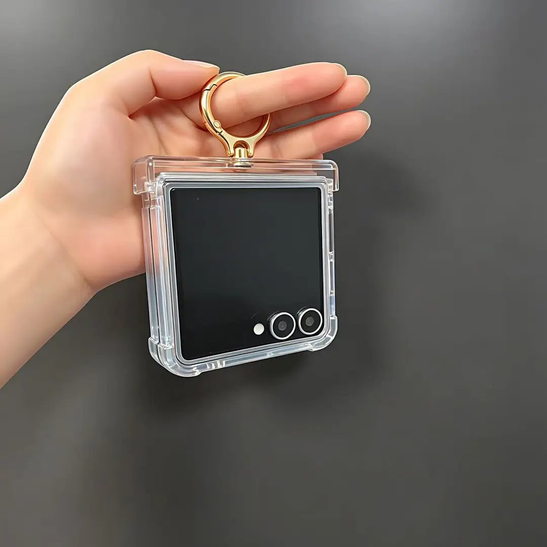 Wholesale Clear Magnetic Shockproof Case For Samsung Galaxy Z Flip8 N52 Magnet 360 Ring Holder Full Hinge Protection