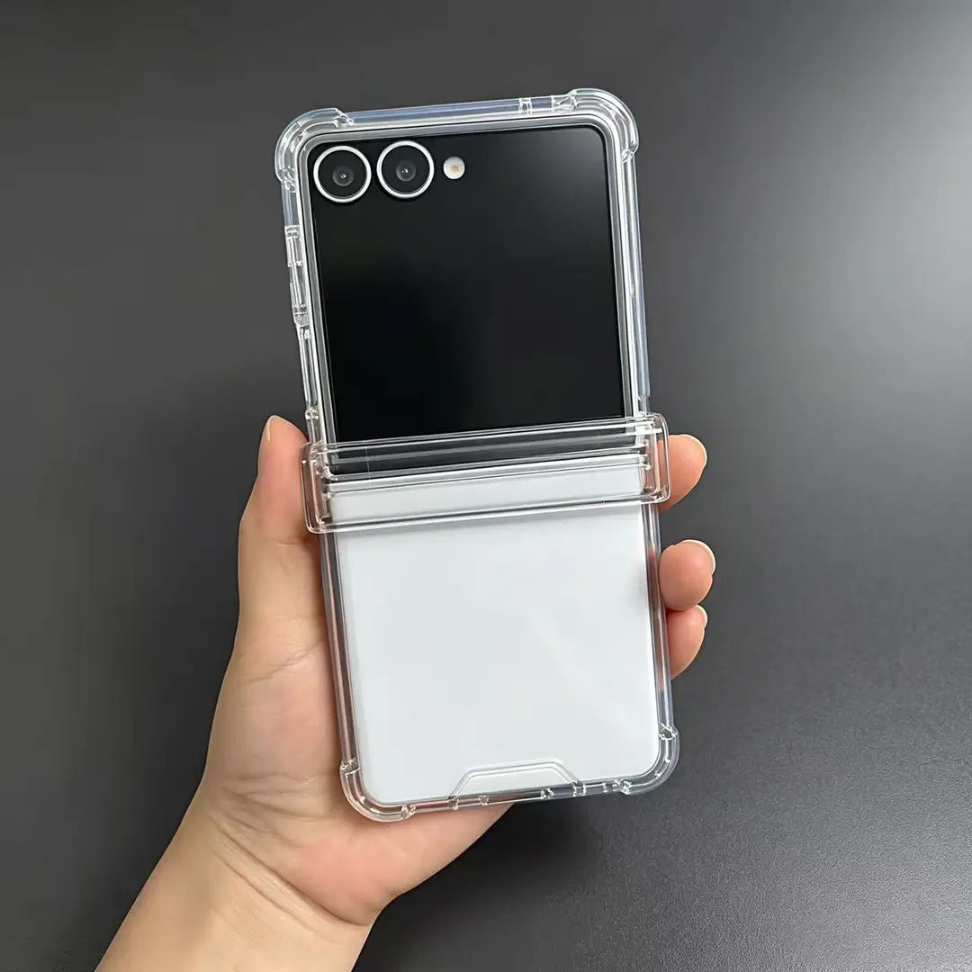Wholesale Clear Magnetic Shockproof Case For Samsung Galaxy Z Flip8 N52 Magnet 360 Ring Holder Full Hinge Protection