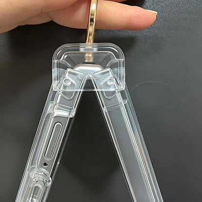 Wholesale Clear Magnetic Shockproof Case For Samsung Galaxy Z Flip8 N52 Magnet 360 Ring Holder Full Hinge Protection