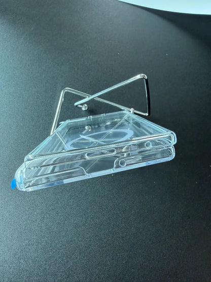 Galaxy Z Fold8 Clear MagSafe Case | 360° Rotatable Aluminum Ring Stand