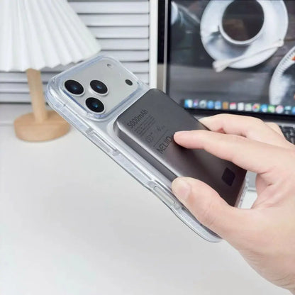iPhone 18 Pro Clear MagSafe Case | 360° Rotatable Metal Ring Stand