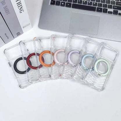 iPhone Wave Pattern Magnetic Case | 360° Aluminum Ring Stand Wholesale