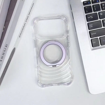 iPhone Wave Pattern Magnetic Case | 360° Aluminum Ring Stand Wholesale