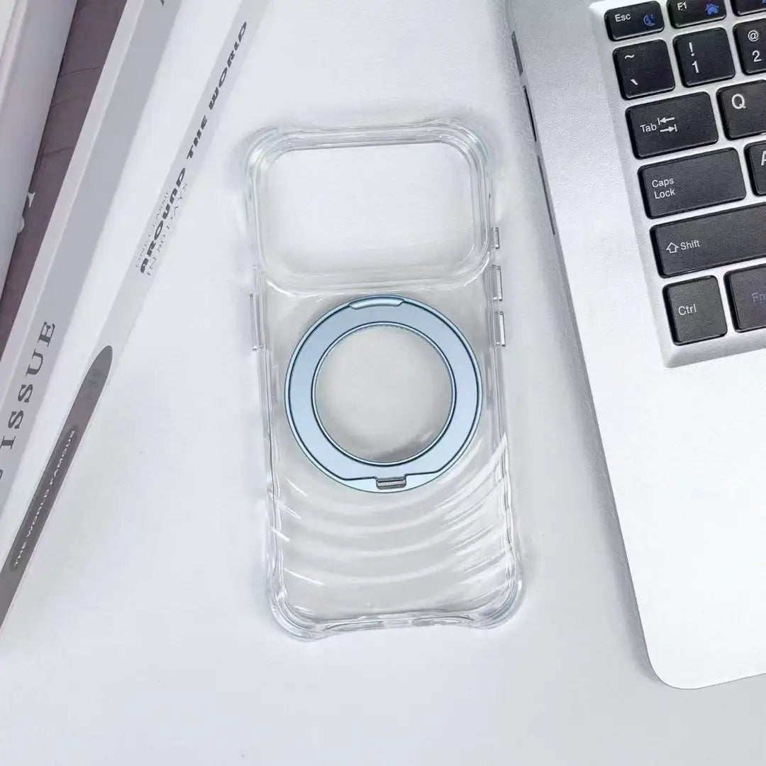 iPhone Wave Pattern Magnetic Case | 360° Aluminum Ring Stand Wholesale
