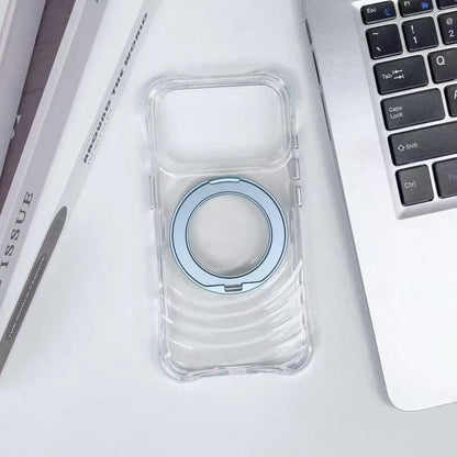 iPhone Wave Pattern Magnetic Case | 360° Aluminum Ring Stand Wholesale