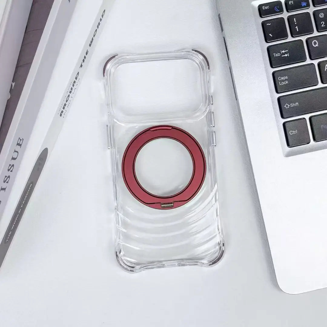 iPhone Wave Pattern Magnetic Case | 360° Aluminum Ring Stand Wholesale