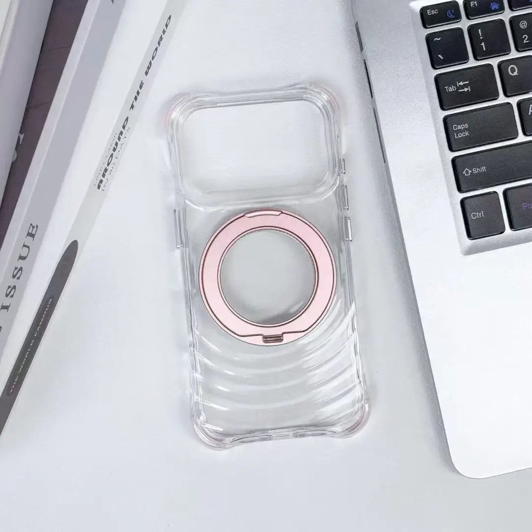 iPhone Wave Pattern Magnetic Case | 360° Aluminum Ring Stand Wholesale