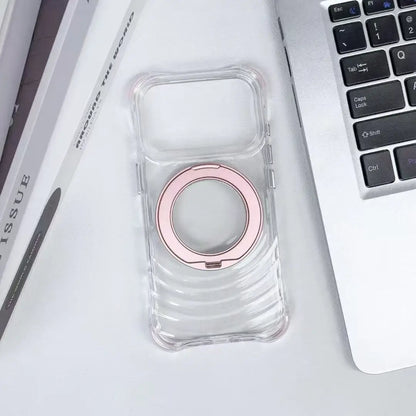 iPhone Wave Pattern Magnetic Case | 360° Aluminum Ring Stand Wholesale