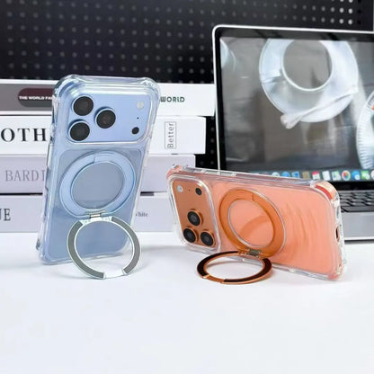 iPhone Wave Pattern Magnetic Case | 360° Aluminum Ring Stand Wholesale