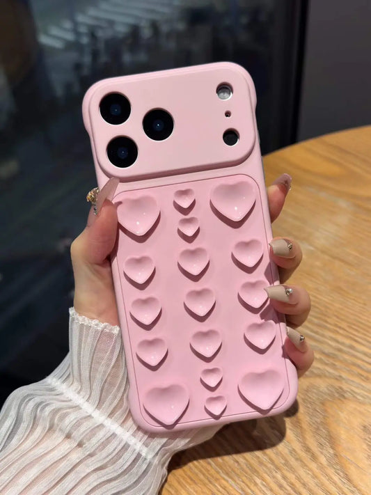 3D Heart Suction Silicone Phone Case Wholesale | Low MOQ Bulk iPhone Case