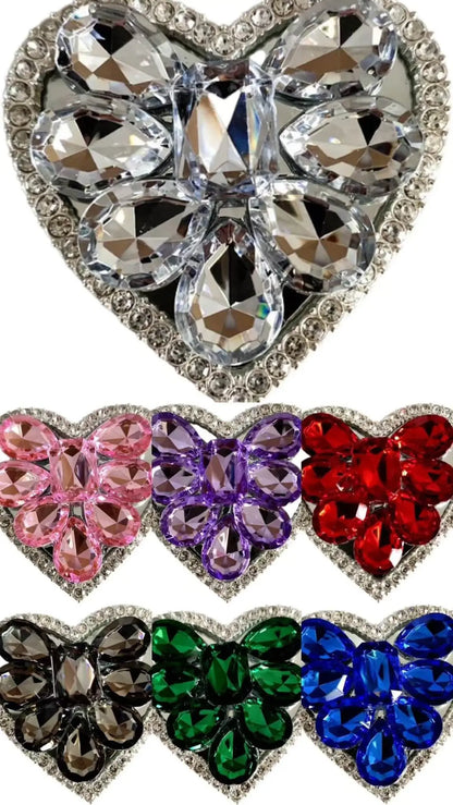 Rhinestone Heart Phone Grip Stand – 7 Colors | No MOQ, In Stock