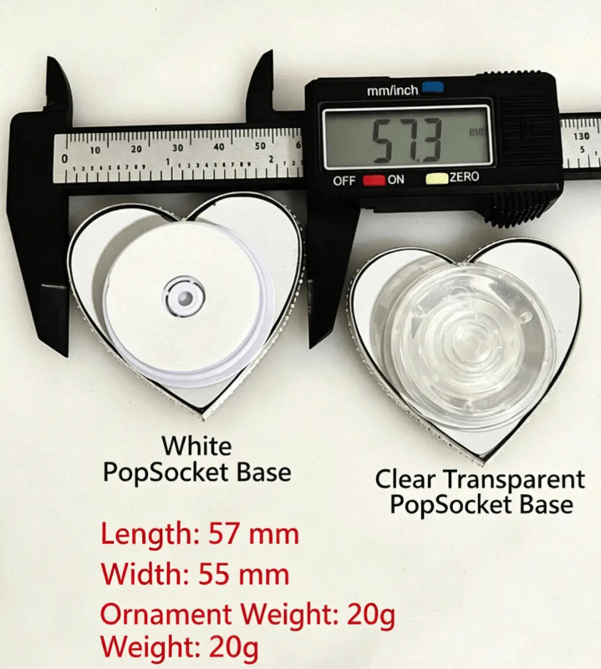 Rhinestone Heart Phone Grip Stand – 7 Colors | No MOQ, In Stock
