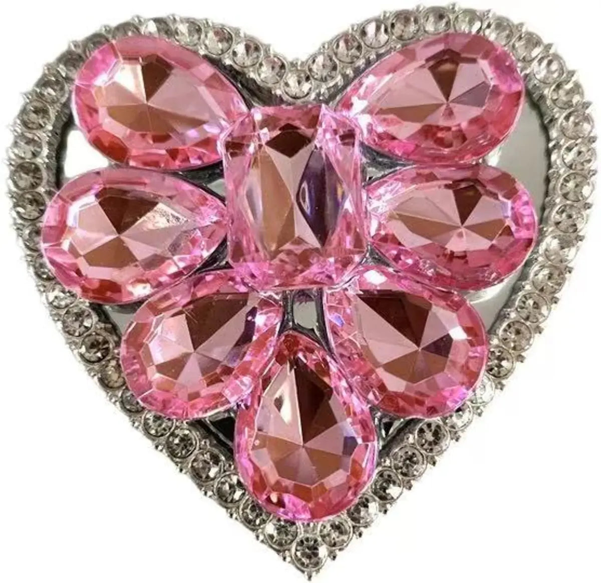 Rhinestone Heart Phone Grip Stand – 7 Colors | No MOQ, In Stock